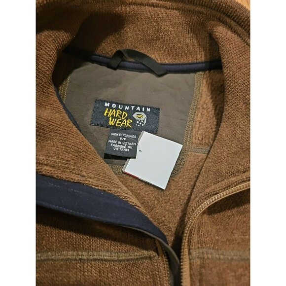 Mountain Hard Wear Fleece Jacket Men's Small Brown Zip up Soft Warm - Picture 2 of 9